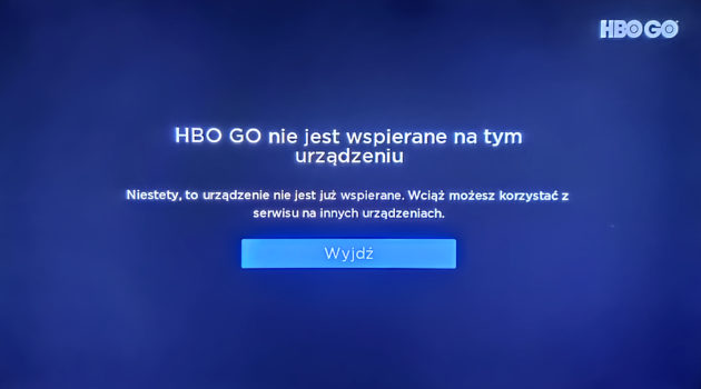 Nie działa aplikacja HBO